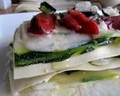 Lasagnes tomates séchées, courgettes et parmesan